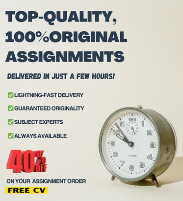 Advertisement for top-quality, 100% original assignments